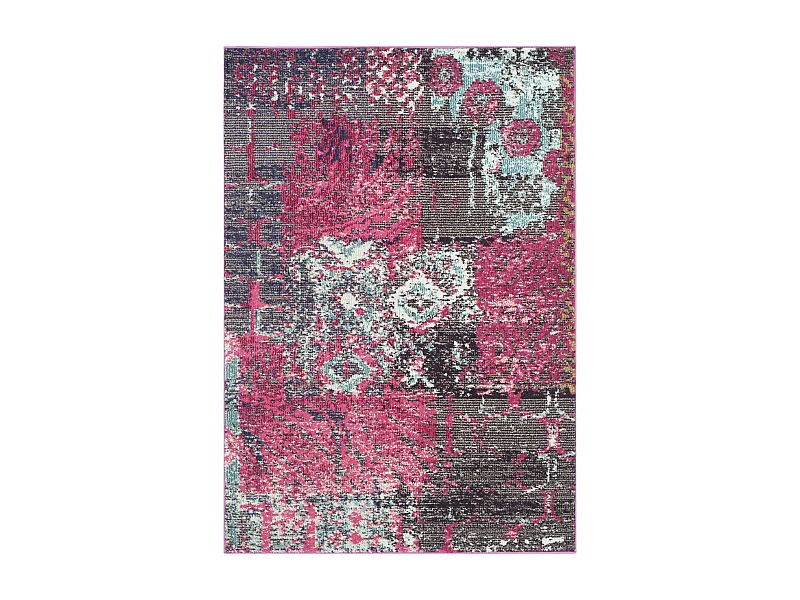 Tapis Rose/Multicolore 122 X 170 cm - Aziel