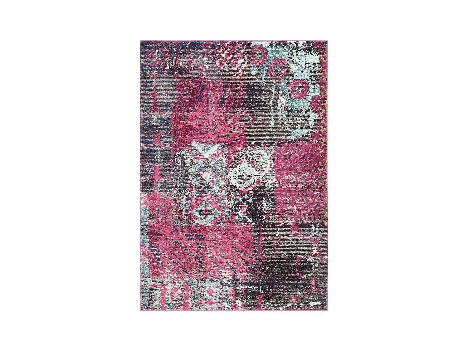 Tapis Rose/Multicolore 122 X 170 cm - Aziel