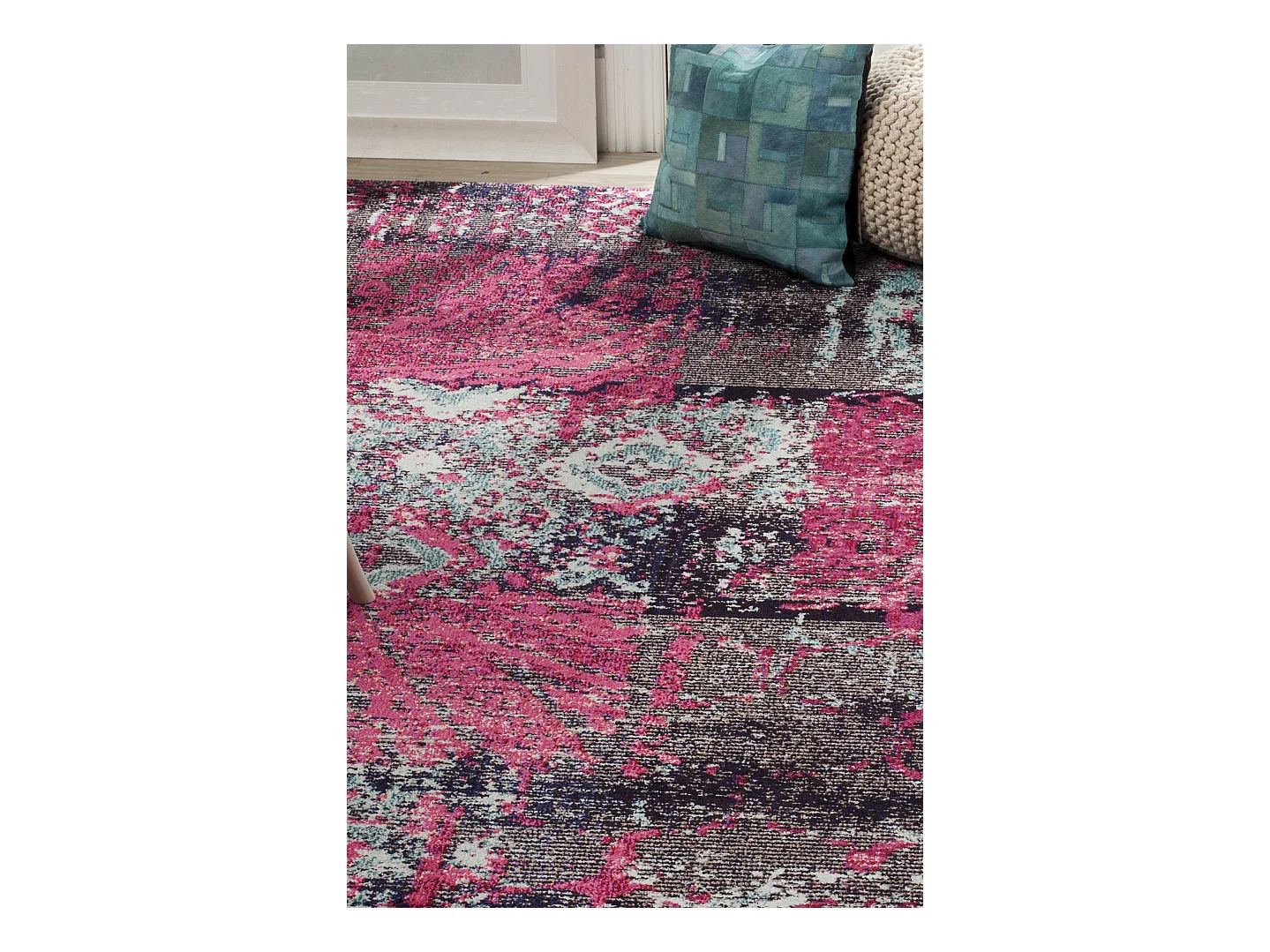 Tapis Rose/Multicolore 122 X 170 cm - Aziel
