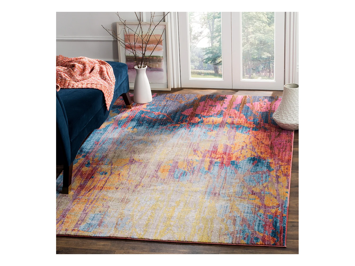 Tapis Bleu/Rouge 122 X 183 cm - Canan