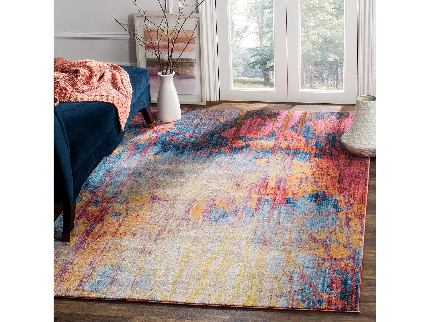 Tapis Bleu/Rouge 122 X 183 cm - Canan