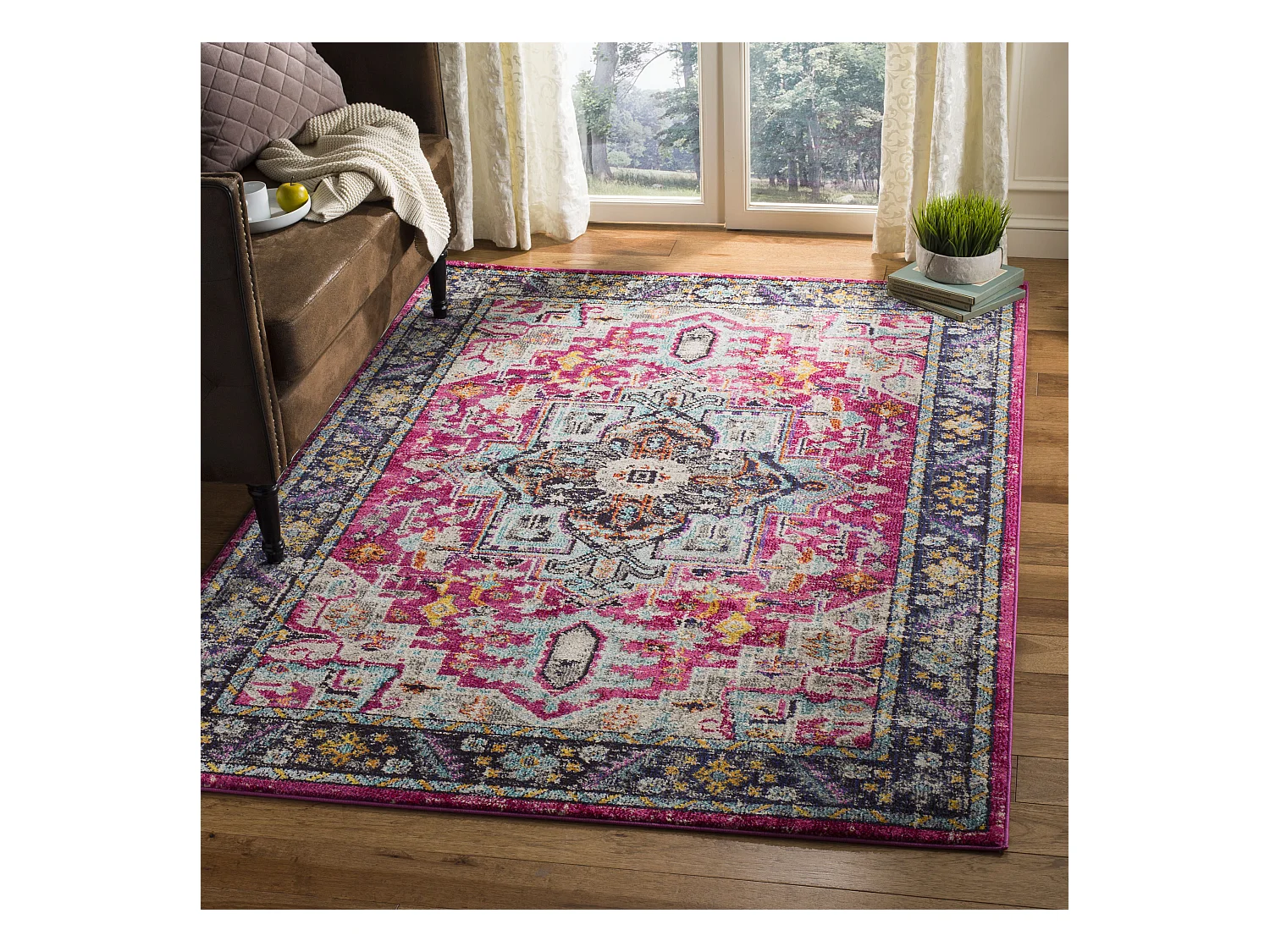 Tapis Rose/Gris 155 X 231 cm - María