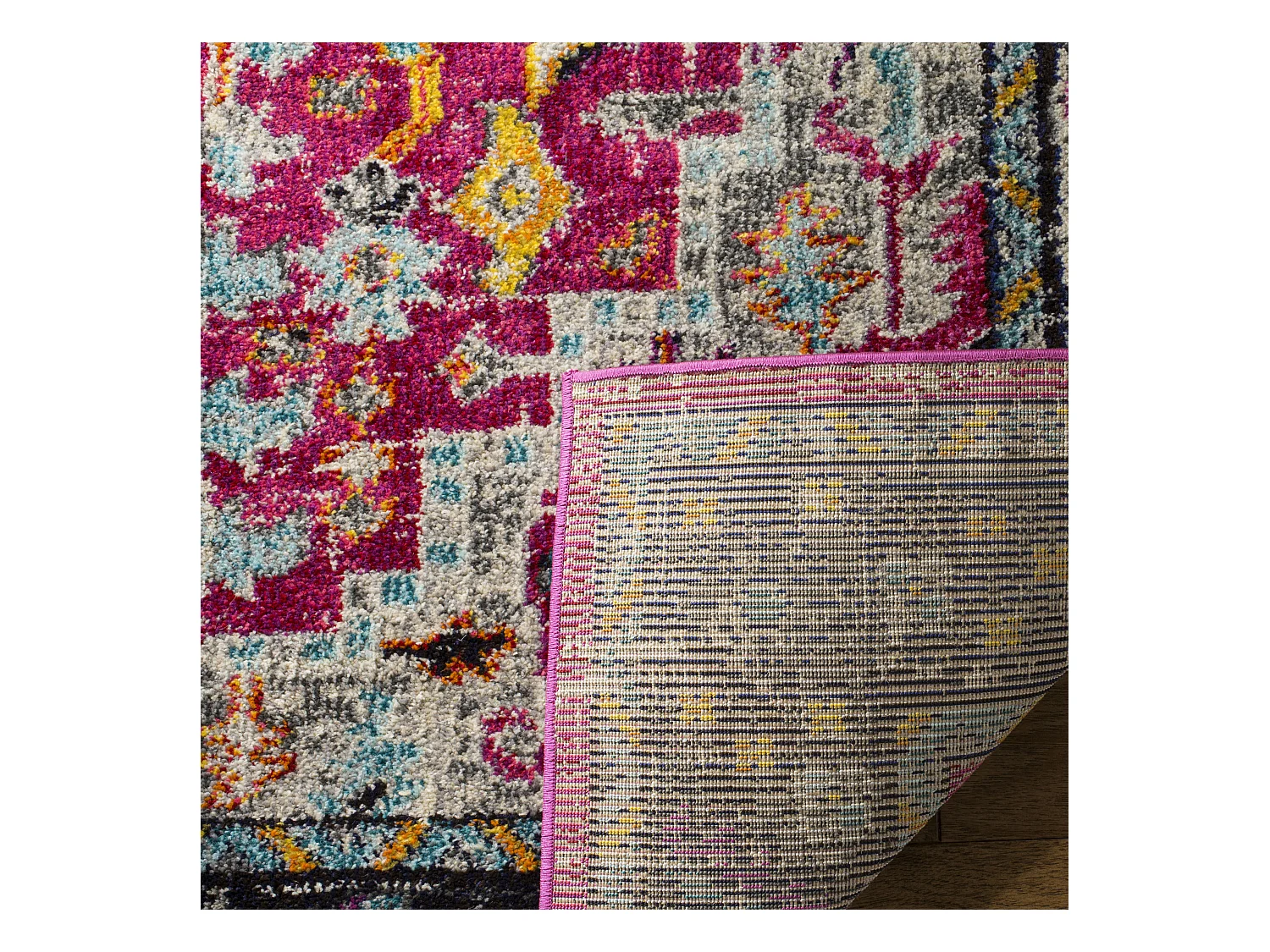 Tapis Rose/Gris 155 X 231 cm - María