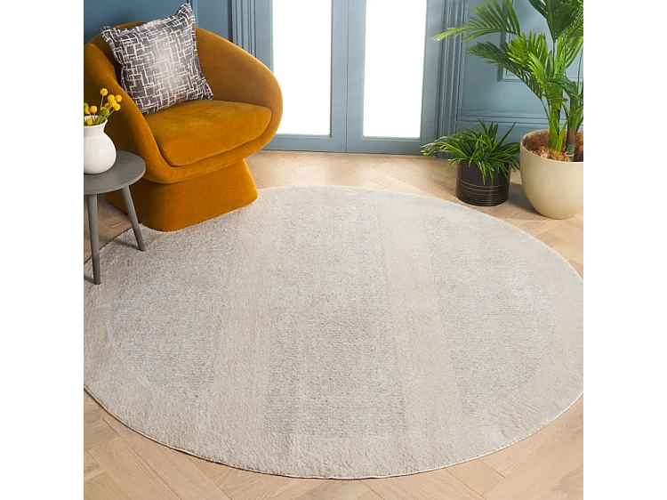 Tapis Ivoire/Gris 122 X 122 cm - Brezlyn