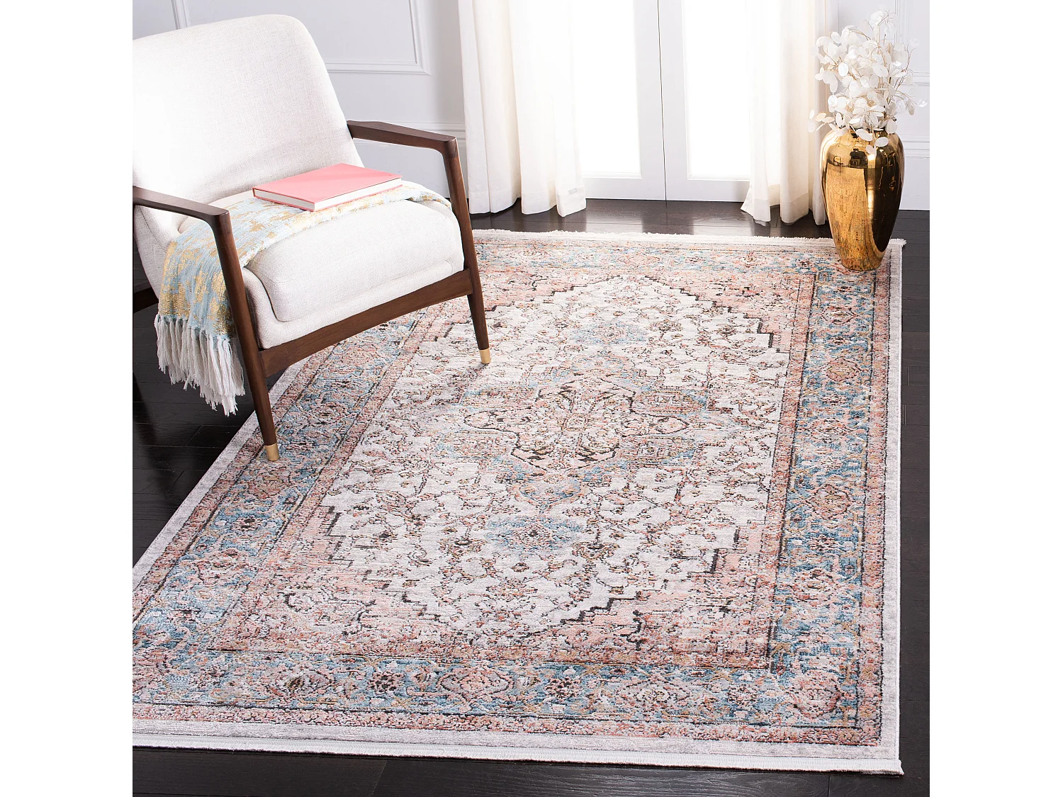 Tapis Gris/Bleu 122 X 183 cm - Selah