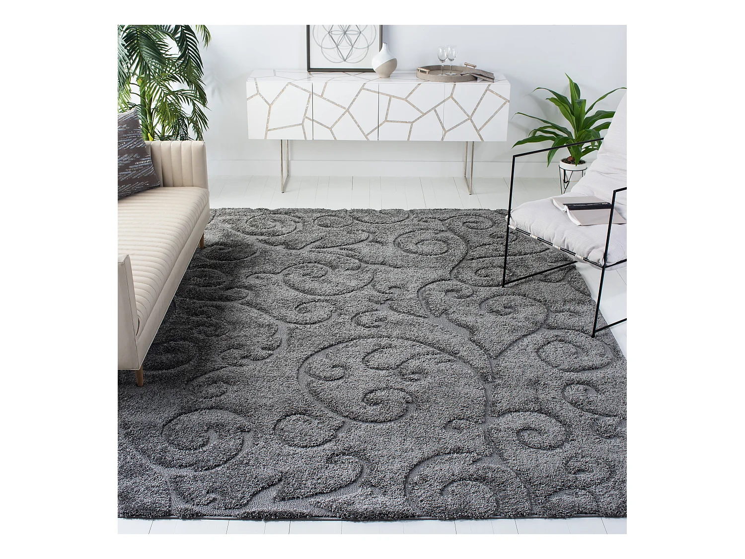 Tapis Gris 236 x 305 cm - Rosalind