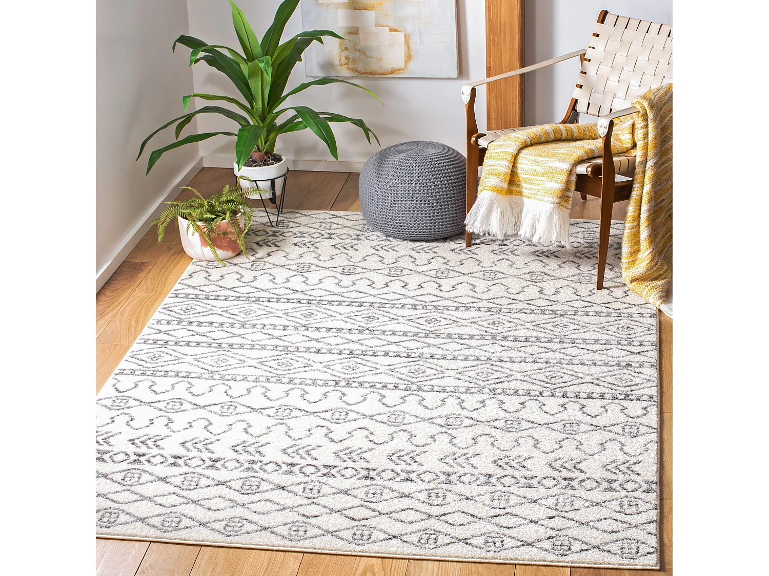 Tapis Blanc 165 X 231 cm - Marine