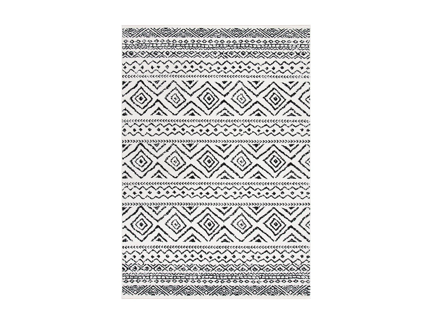 Tapis Neutre/Noir 183 X 274 cm - Makayla