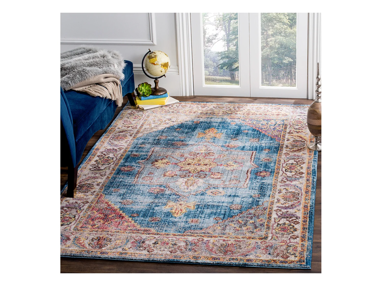 Tapis Bleu/Neutre 155 X 229 cm - Taavi