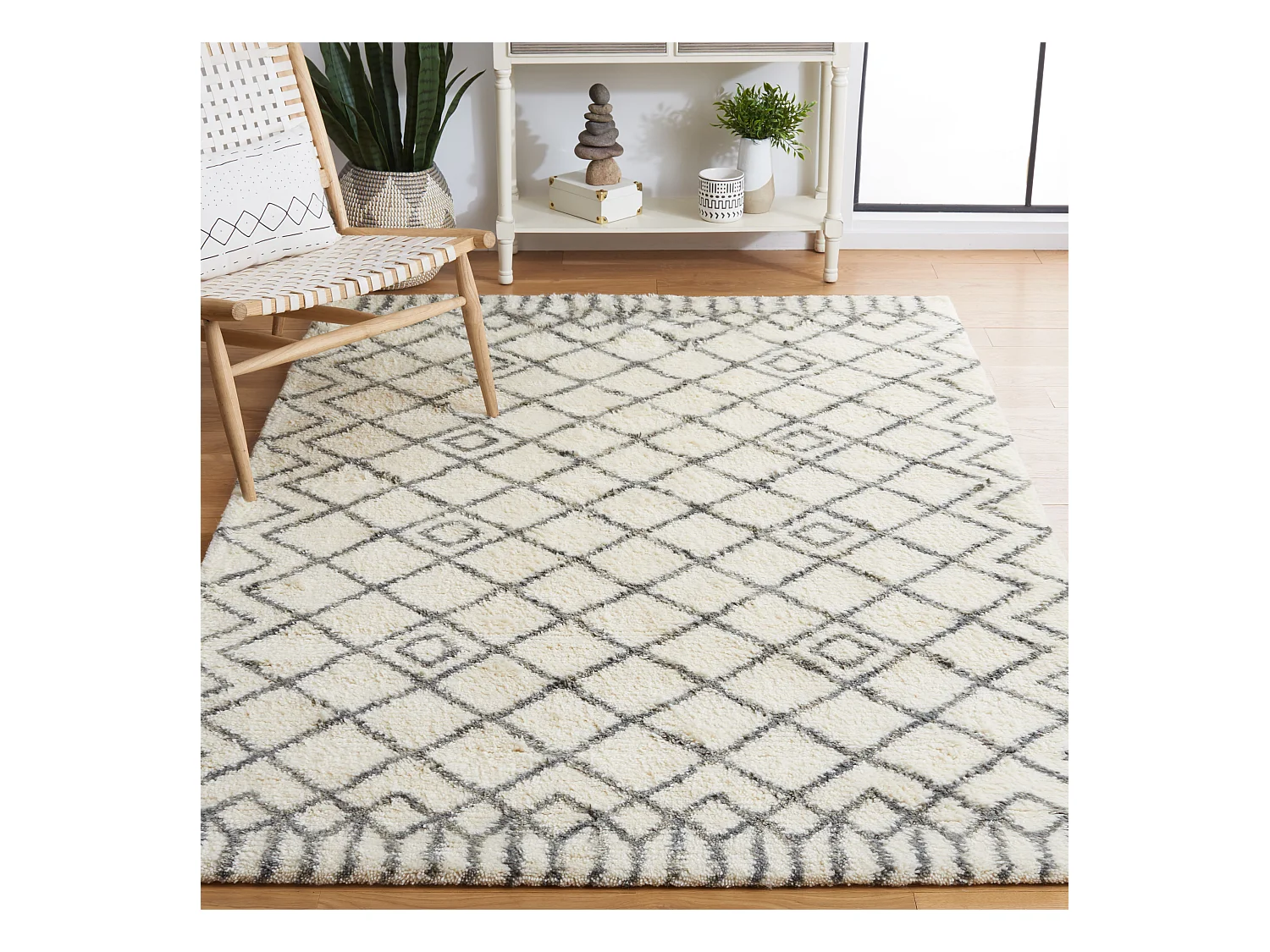 Tapis Neutre/Gris 122 X 183 cm - Rick