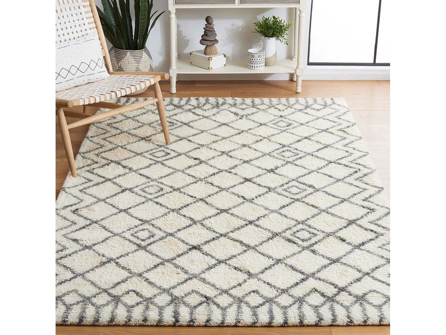 Tapis Neutre/Gris 122 X 183 cm - Rick