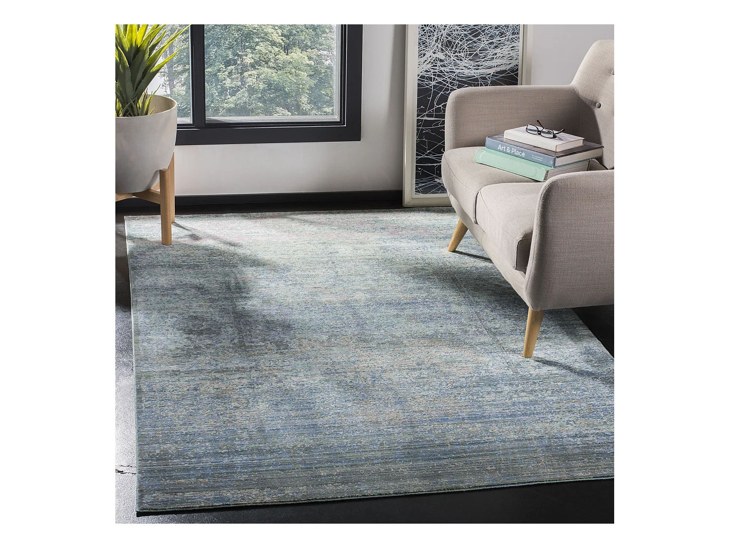 Tapis Bleu/Multicolore 152 X 244 cm - Liora
