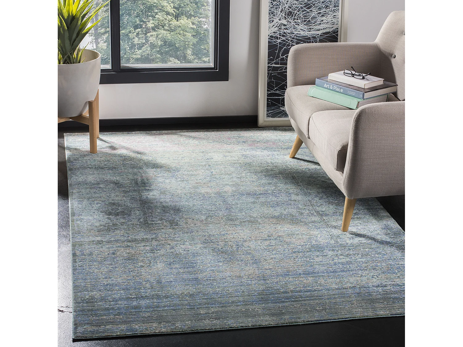 Tapis Bleu/Multicolore 152 X 244 cm - Liora