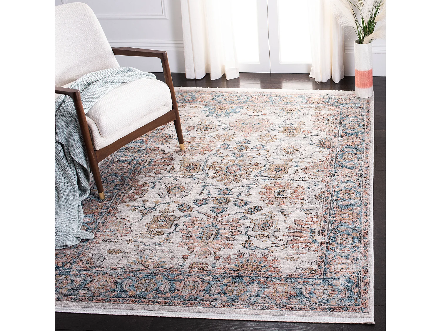 Tapis Gris/Bleu 122 X 183 cm - Amiya