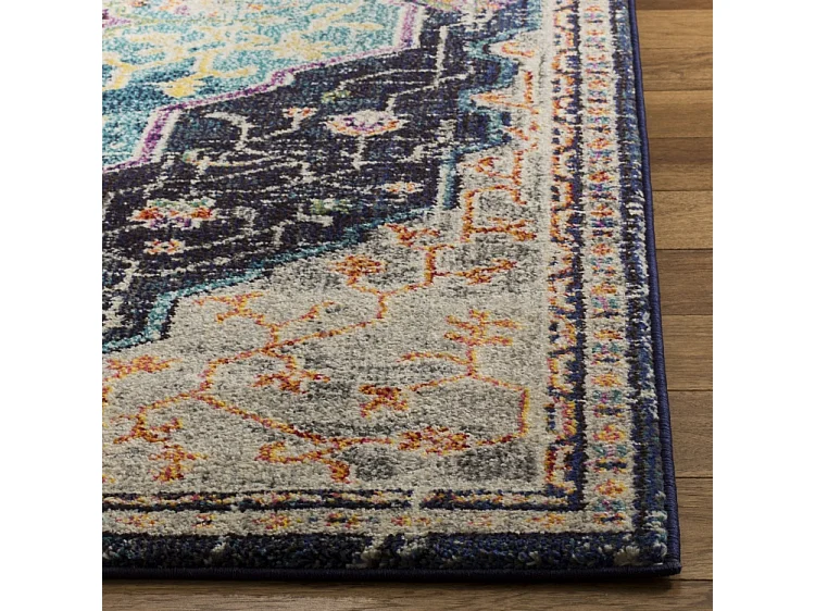 Tapis Noir/Bleu 91 X 152 cm - Calliope