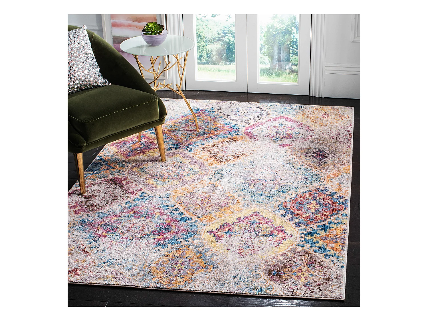 Tapis Bleu/Gris 155 X 229 cm - Jolina