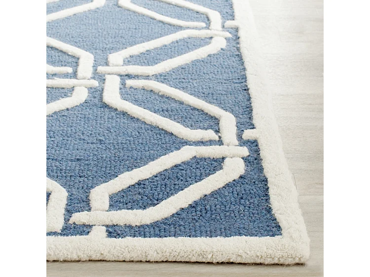Tapis Bleu Marine/Neutre 122 X 183 cm - Mollie