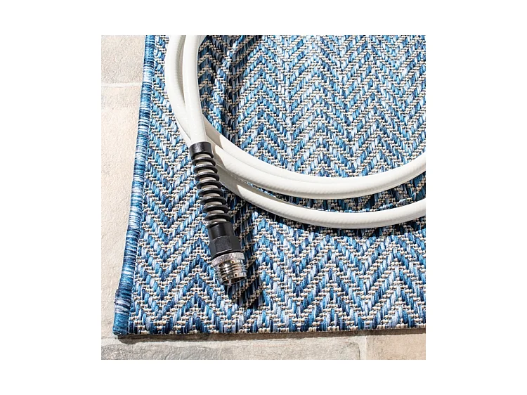 Tapis Bleu Marine/Gris 69 X 201 cm - Irina