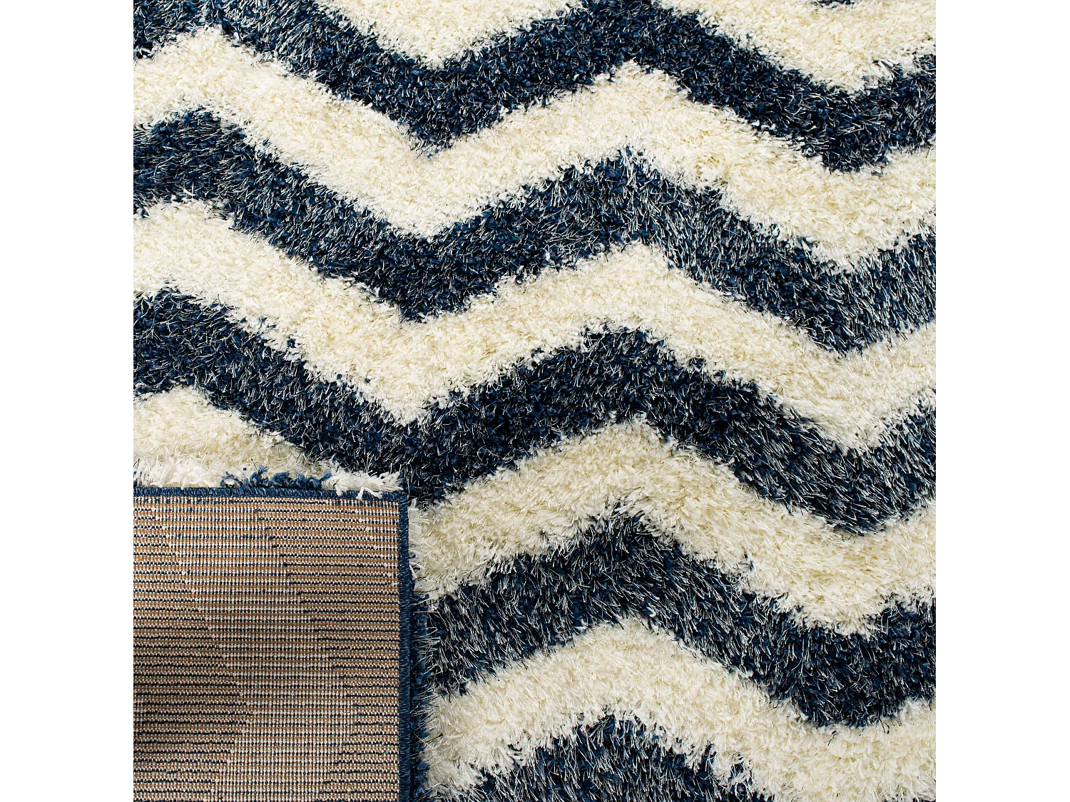 Tapis Neutre/Bleu 122 X 183 cm - Frances