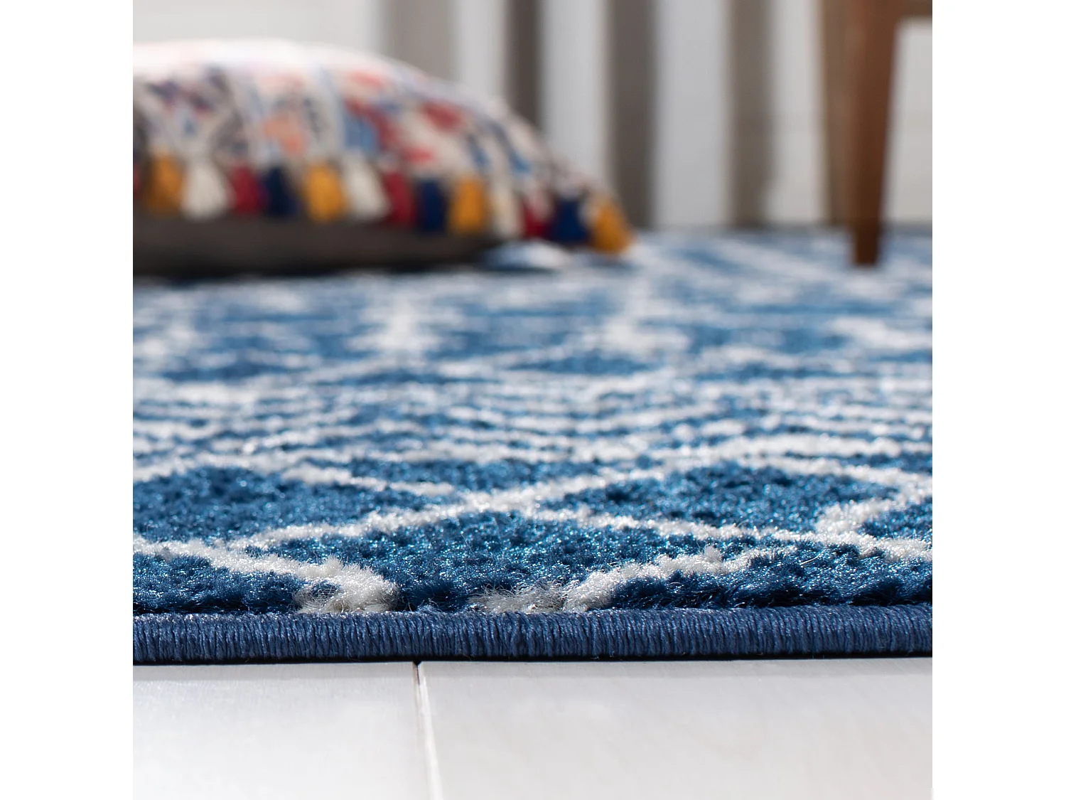 Tapis Bleu Marine/Neutre 122 X 183 cm - Cecilia