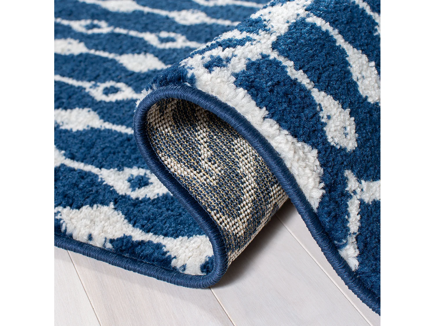 Tapis Bleu Marine/Neutre 122 X 183 cm - Cecilia