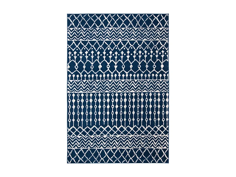 Tapis Bleu Marine/Neutre 122 X 183 cm - Cecilia