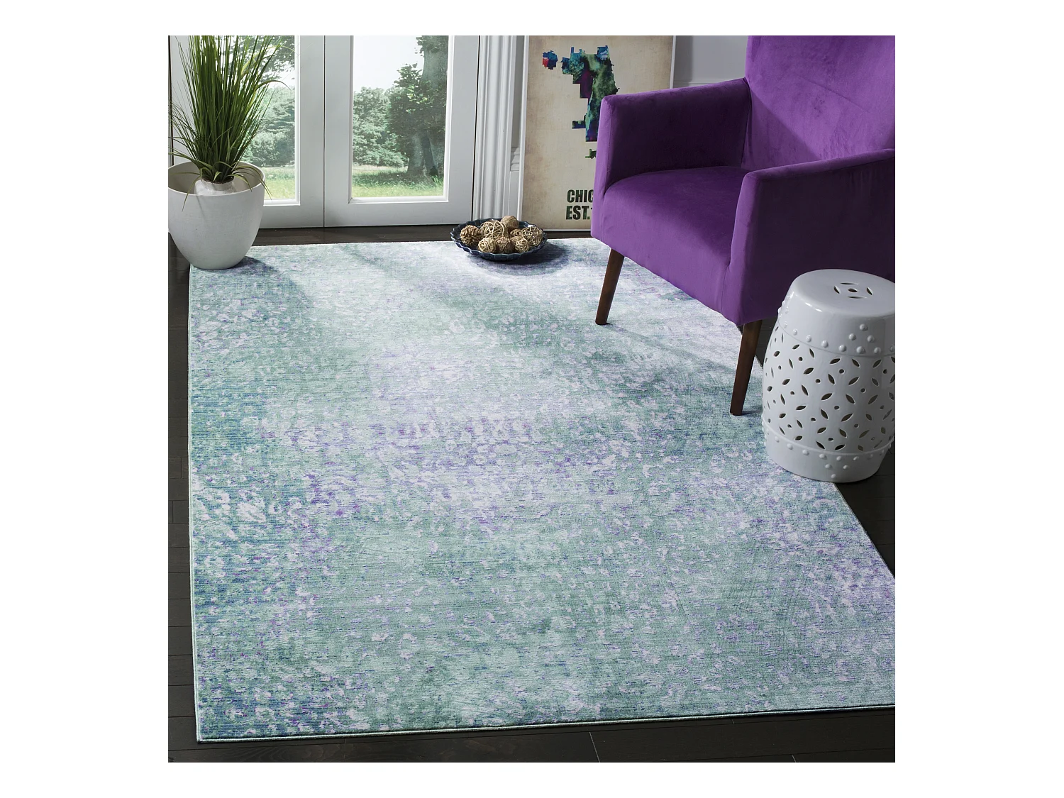 Tapis Bleu/Multicolore 152 X 244 cm - Steller