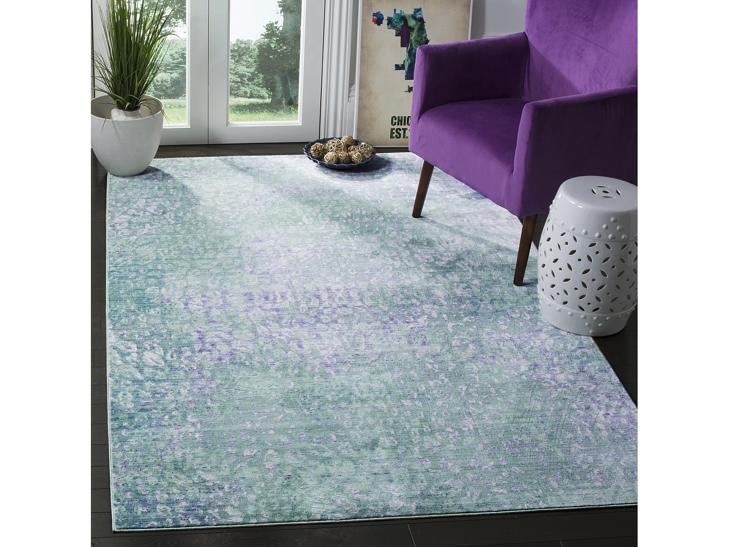 Tapis Bleu/Multicolore 152 X 244 cm - Steller