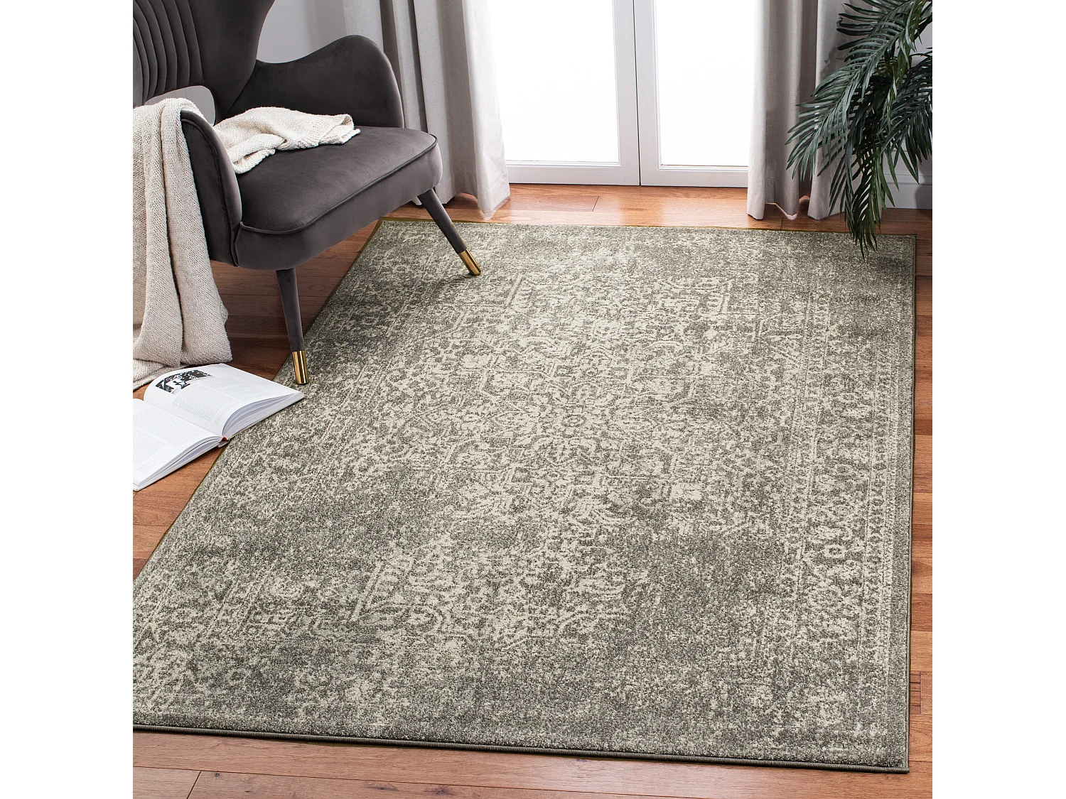 Tapis Gris/Neutre 91 X 152 cm - Aria