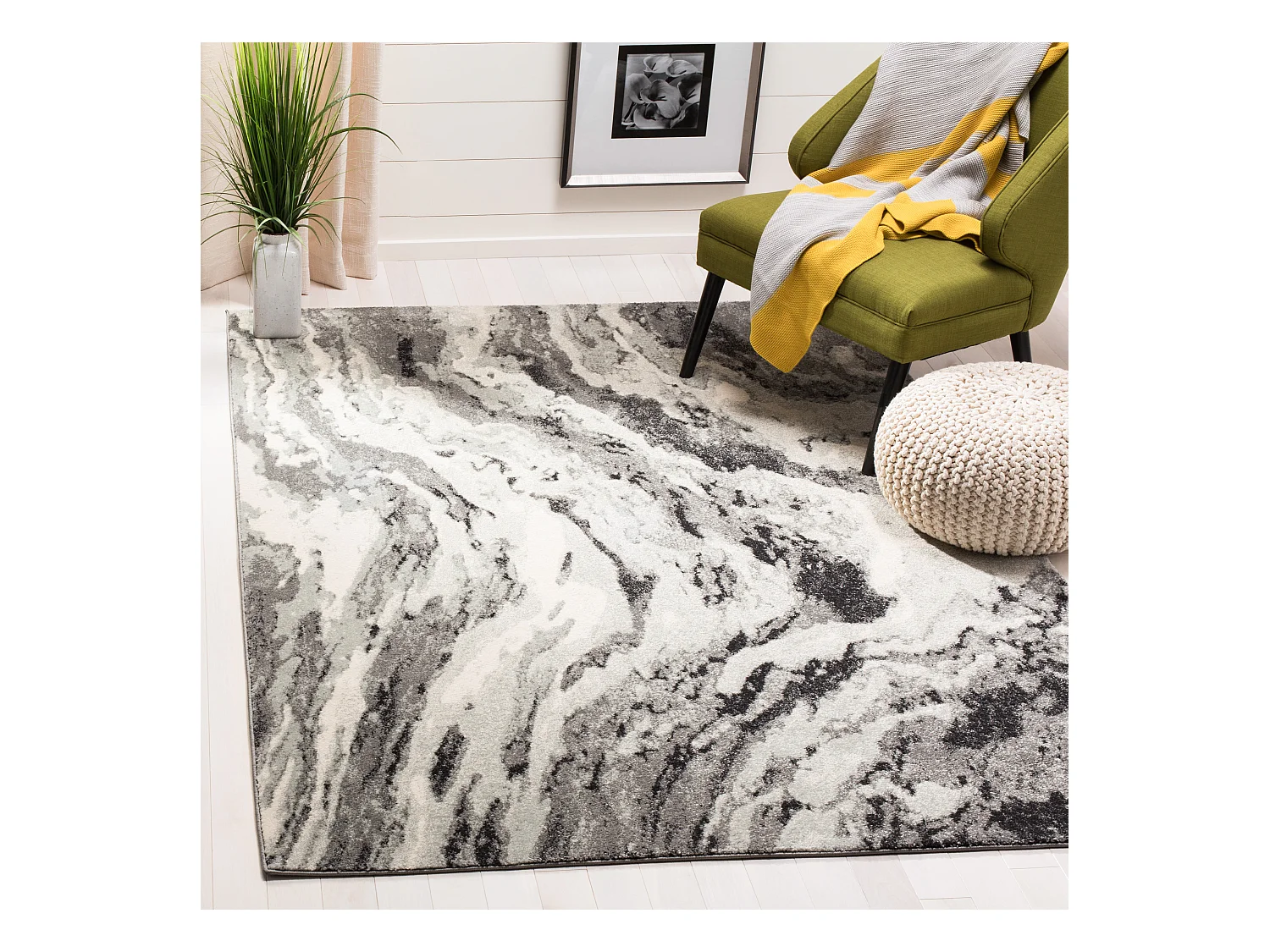 Tapis Neutre/Gris 155 X 229 cm - Yaryna