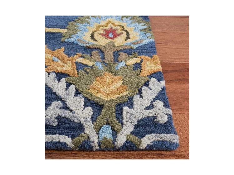 Tapis Bleu Marine/Multicolore 183 X 183 cm - Juni