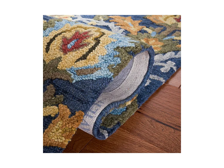 Tapis Bleu Marine/Multicolore 183 X 183 cm - Juni