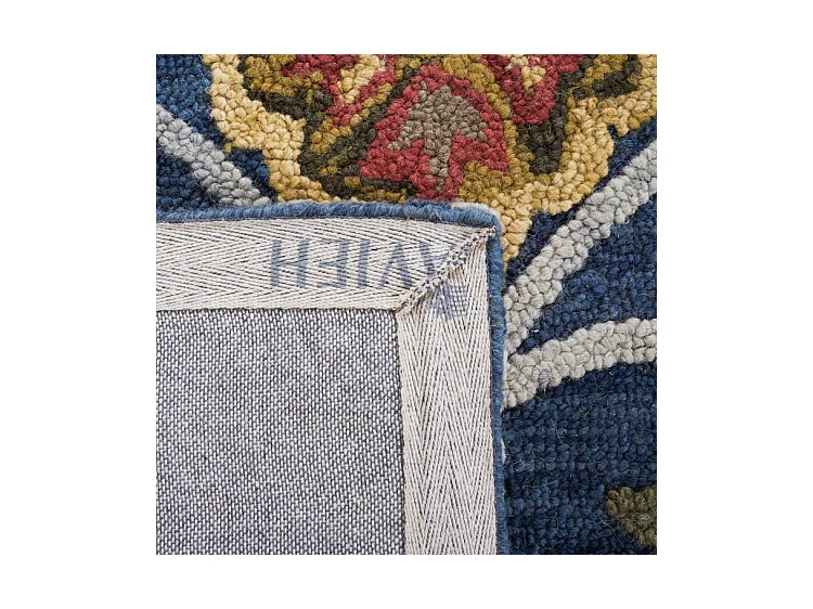 Tapis Bleu Marine/Multicolore 183 X 183 cm - Juni