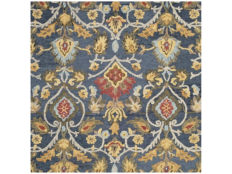 Tapis Bleu Marine/Multicolore 183 X 183 cm - Juni