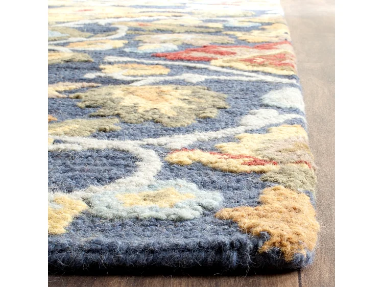Tapis Bleu Marine/Multicolore 183 X 183 cm - Juni