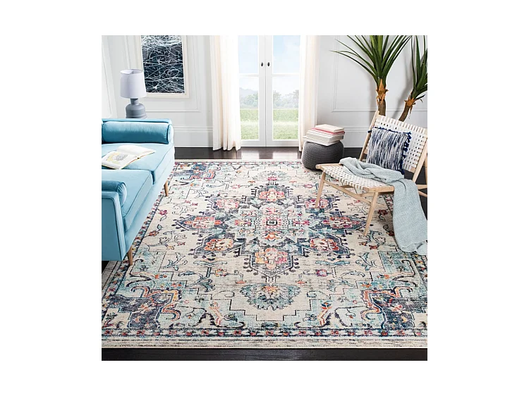 Tapis Crème/Bleu 274 X 366 cm - Malaya