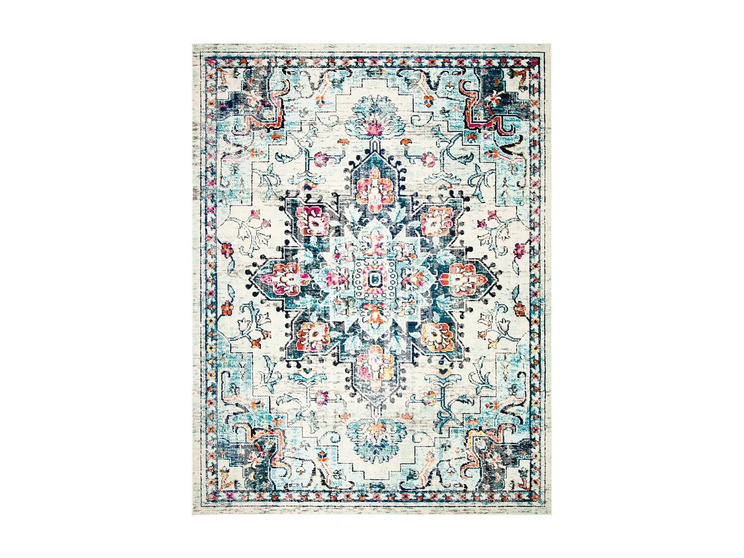 Tapis Crème/Bleu 274 X 366 cm - Malaya