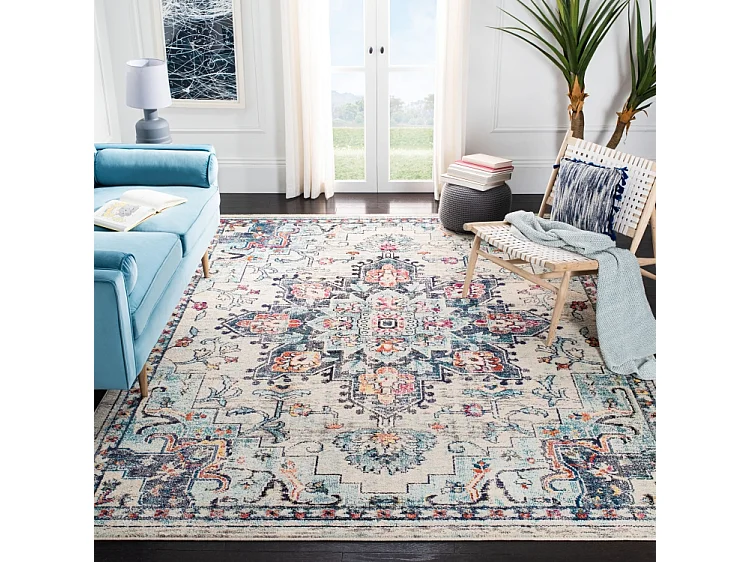 Tapis Crème/Bleu 274 X 366 cm - Malaya