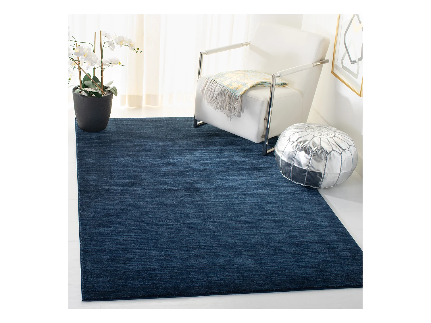Tapis Bleu Marine 122 X 183 cm - Valentine