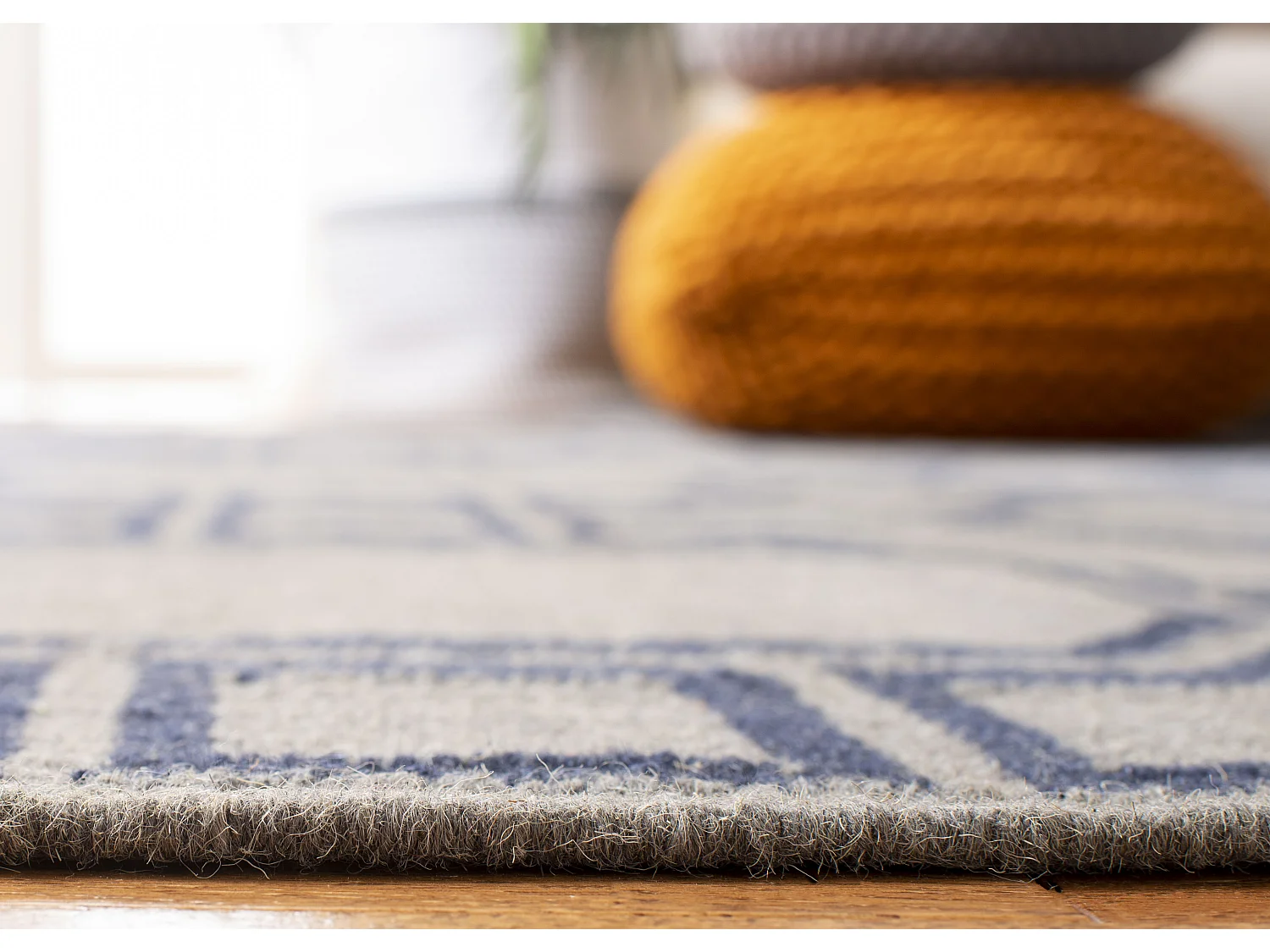 Tapis Gris/Bleu 122 X 183 cm - Bellina