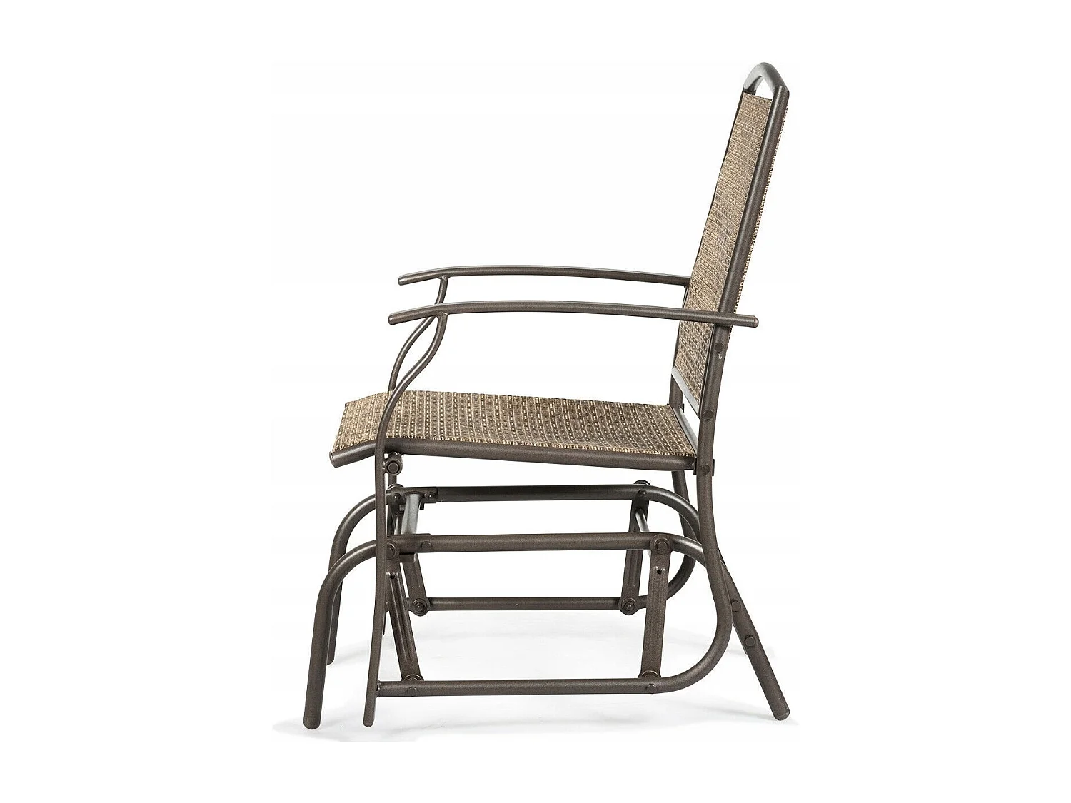 Sedia a dondolo con struttura di metallo, Sedia per cortile giardino veranda piscina prato