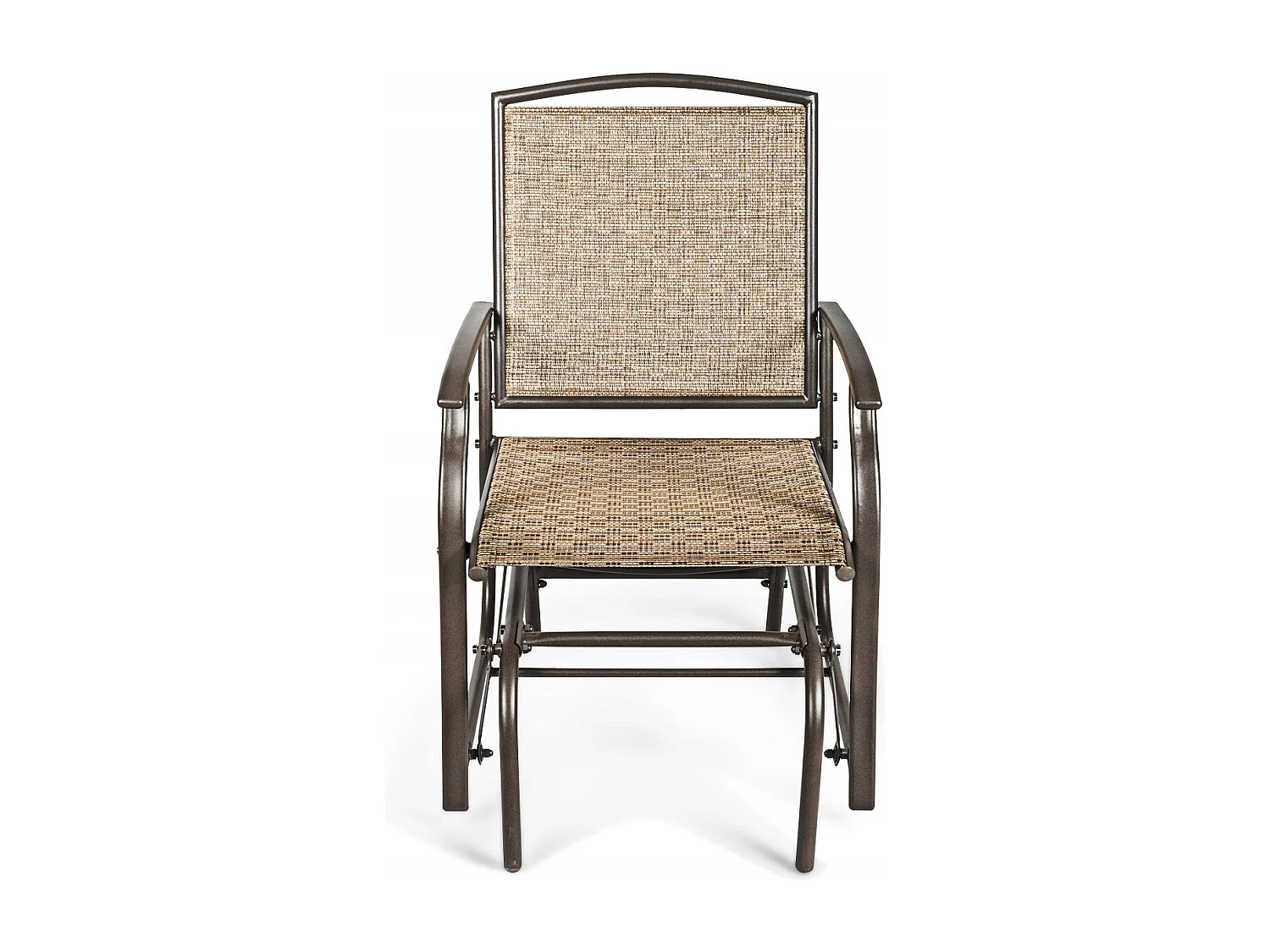 Sedia a dondolo con struttura di metallo, Sedia per cortile giardino veranda piscina prato