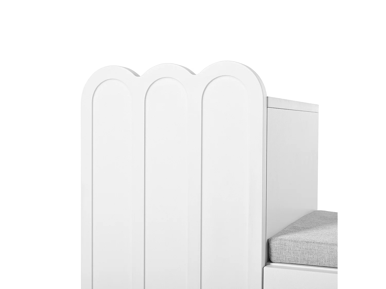 Sapateira branca 90x35x74,5 cm com 3 portas e 1 gaveta, sapateira embutida, estilo simples