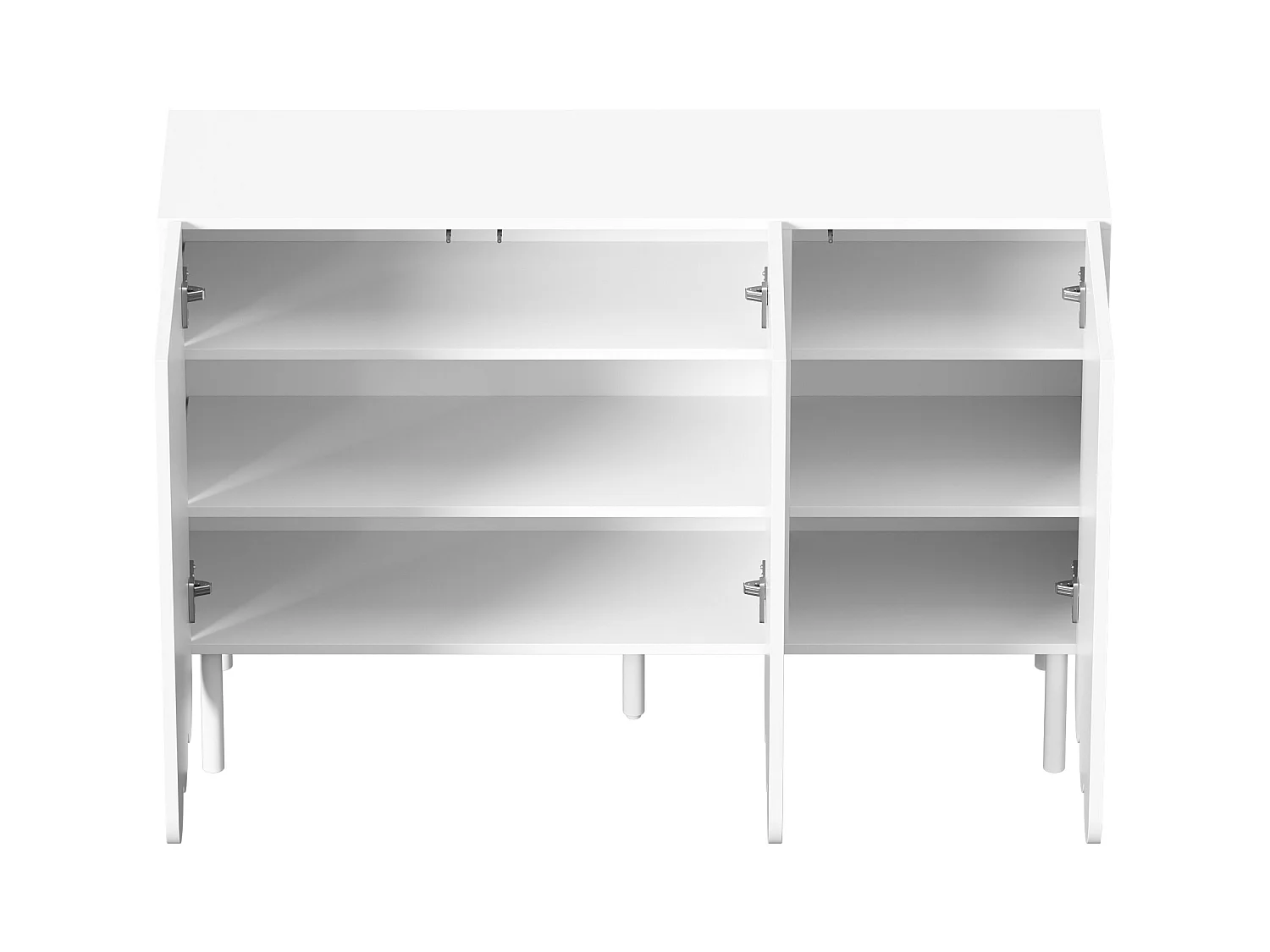 Witte eetkamermeubel, 3-deurs dressoir, multifunctioneel 120x35x80 cm Kleur Wit