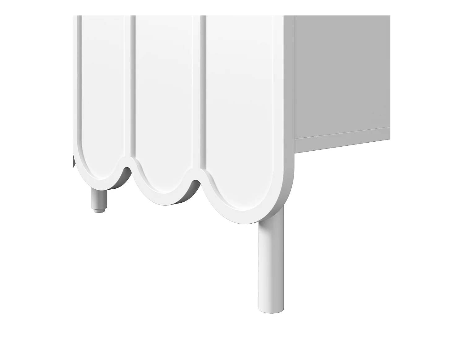 Meuble à manger blanc, buffet 3 portes, multifonctionnel 120x35x80 cm Couleur Blanc