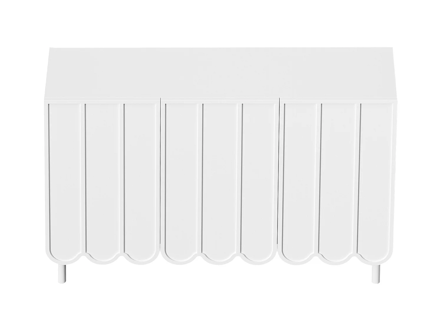 Meuble à manger blanc, buffet 3 portes, multifonctionnel 120x35x80 cm Couleur Blanc