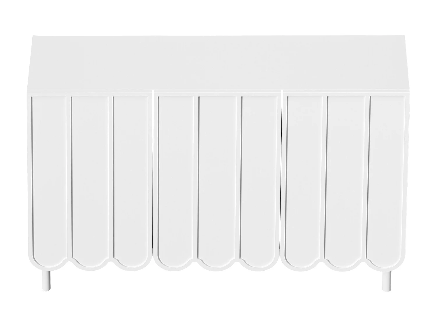 Witte eetkamermeubel, 3-deurs dressoir, multifunctioneel 120x35x80 cm Kleur Wit