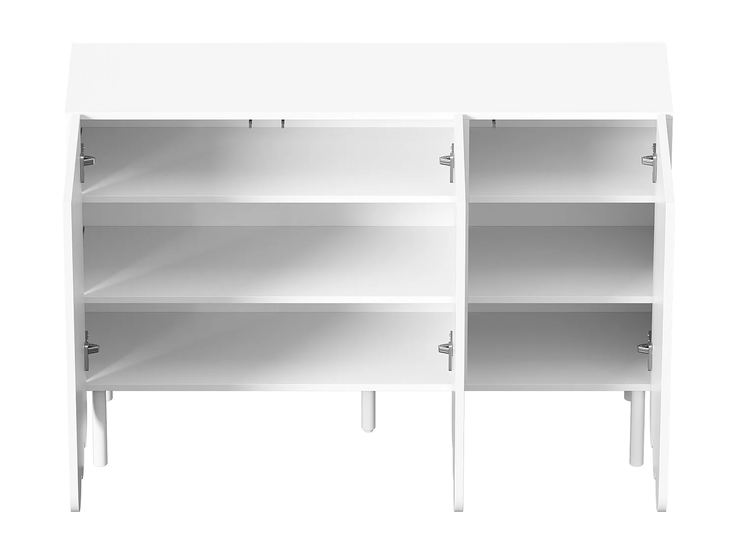 Witte eetkamermeubel, 3-deurs dressoir, multifunctioneel 120x35x80 cm Kleur Wit