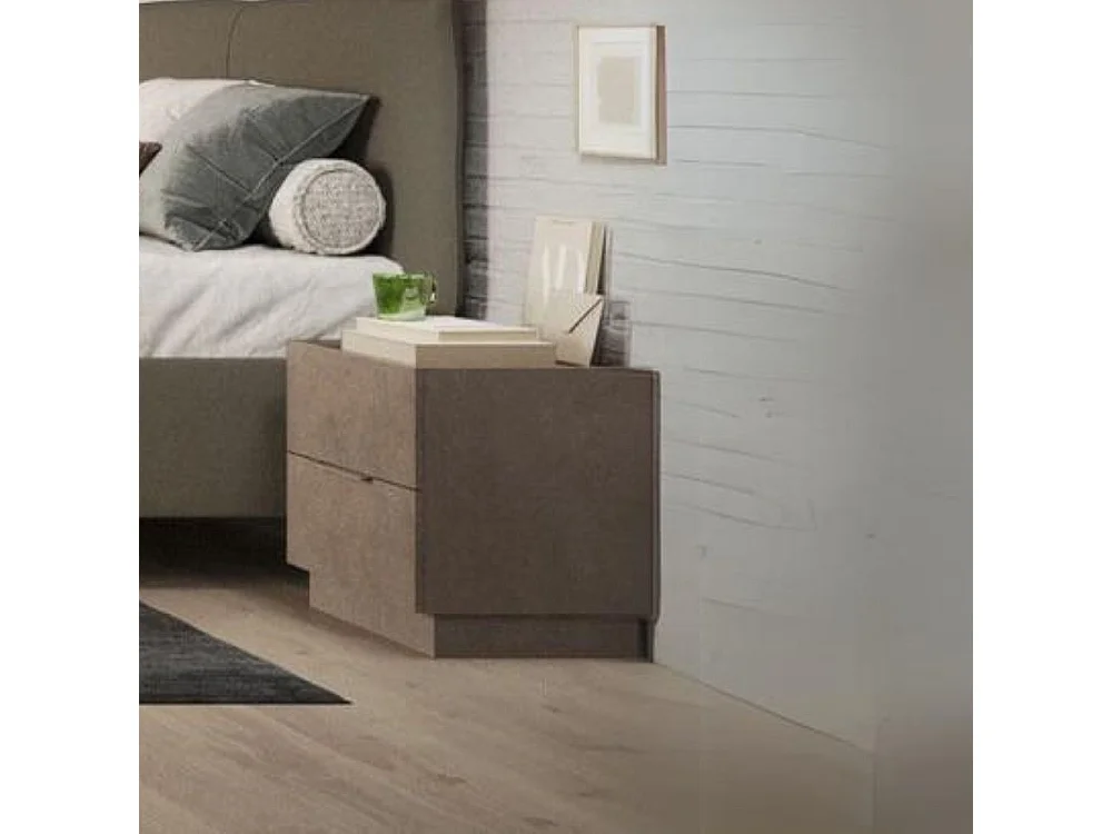 Comodino 2 cassetti Mustella colore bronzo