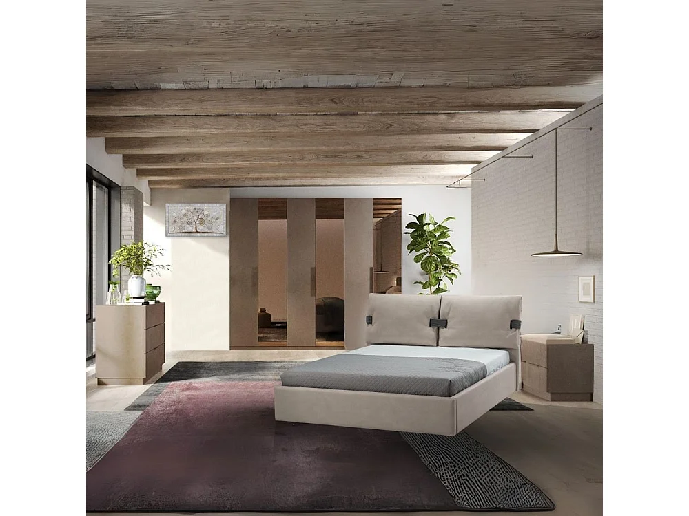 Comodino 2 cassetti Mustella colore bronzo